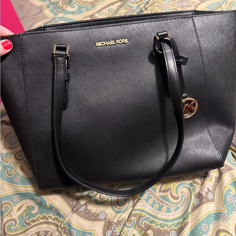 Michael Kors Black Leather Tote
